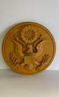 Military Commemorative Plaque E Pluribus Unum Carved Wood US Seal CSM Jacob image number 1