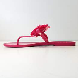 Tory Burch Blossom Jelly Pink Flower Sandals Flat Slip On Flip