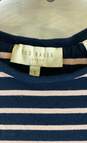 Ted Baker Womens Navy White Striped Short Sleeve Crew Neck Pullover T-Shirt Sz 1 image number 3