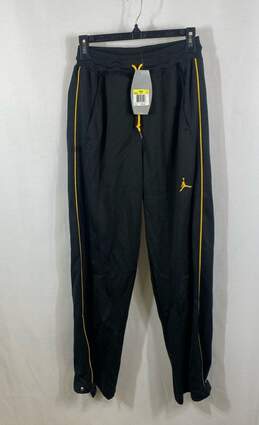 NWT Jordan Mens Black Elastic Waist Pull-On Athletic Track Pants Size Small