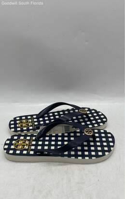 Tory Burch Womens Blue And White Sandals Size 6M w/ Tags alternative image