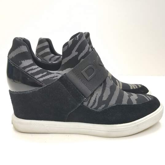 DKNY Cosmos Slip On Wedge Sneakers Black 6.5 image number 3