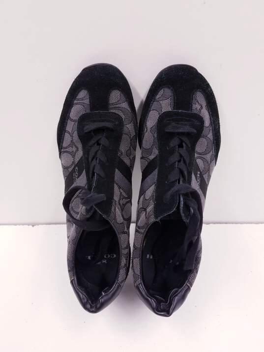 Coach Kelson Signature Black Canvas/Suede Women's Casual Shoes Size 8.5 image number 7