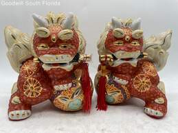 Chinese Vintage Porcelain Lion Figurine 2