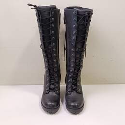 Harley Davidson Women's Aldona Black Leather Lace up Boots Size 6M