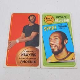 (4) 1970-71 Topps Basketball Cards HOF Hawkins Thurmond+ alternative image