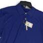 NWT Peter Millar Mens Polo Shirt Spread Collar Short Sleeve Blue Size Large image number 3