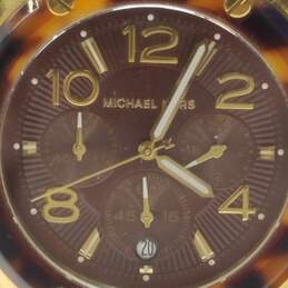 Michael Kors MK5593 Gold Tone & Tortoise Shell Resin Multi Dial Watch alternative image