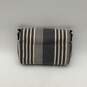 Talbots Womens Blue White Striped Inner Pockets Cloth Clutch Wallet Purse image number 2