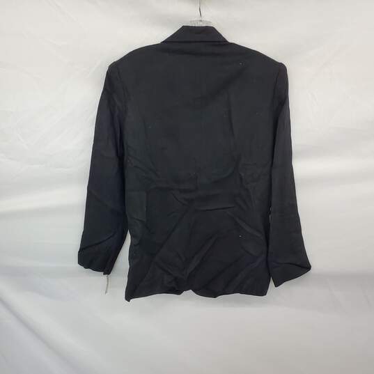 Chaus Vintage Black Linen Blazer Jacket WM Size 12 NWT image number 2