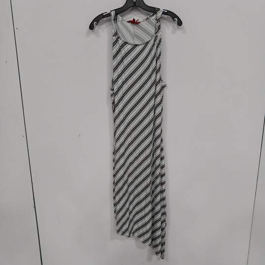Jennifer Lopez Women's Black/Gray/White Striped Dress Size XL with Tag image number 1