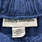NWT Womens Blue Embroidered Blouse Top And Pull-On Pants Size L/XL image number 8