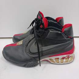 Nike Zoom Michael Vick 2 II Men's Black and Red Leather Sneakers Size 7.5