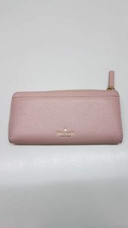 Pink Leather Kate Spade Zip Up folding Wallet alternative image