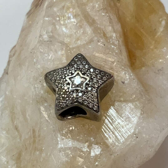Designer Pandora S925 ALE Sterling Silver Wishing Star CZ Beaded Charm image number 1