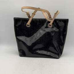 Michael Kors Womens Black Leather Double Strap Bottom Stud Tote Bag Purse