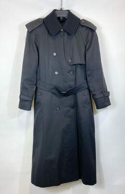 Burberry Black Trench Coat - Size 8P