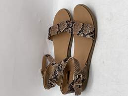 Vince Camuto Women's Size 6.5B Marken Tan Leather Peep Toe Mary