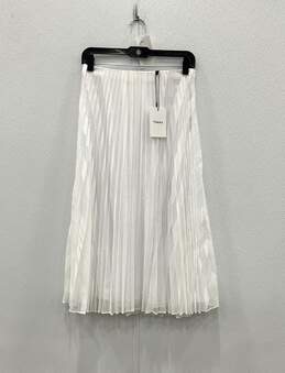 Theory New With Tag Women's White Pleated Skirt Size 2