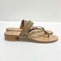 Nana Positano Leather Toe Wrap Sandals Brown 7.5 image number 1