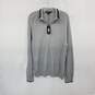 MICHAEL KORS Heather Grey Cotton Knit 1/4 Zip Pullover MN Size L NWT image number 1