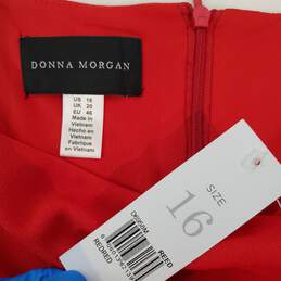 Donna Morgan Red Sleeveless Zip Back Dress NWT Size 16 alternative image