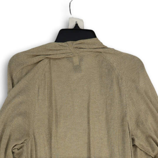 Womens Beige Long Sleeve Open Front Cardigan Sweater Size 14/16 image number 4