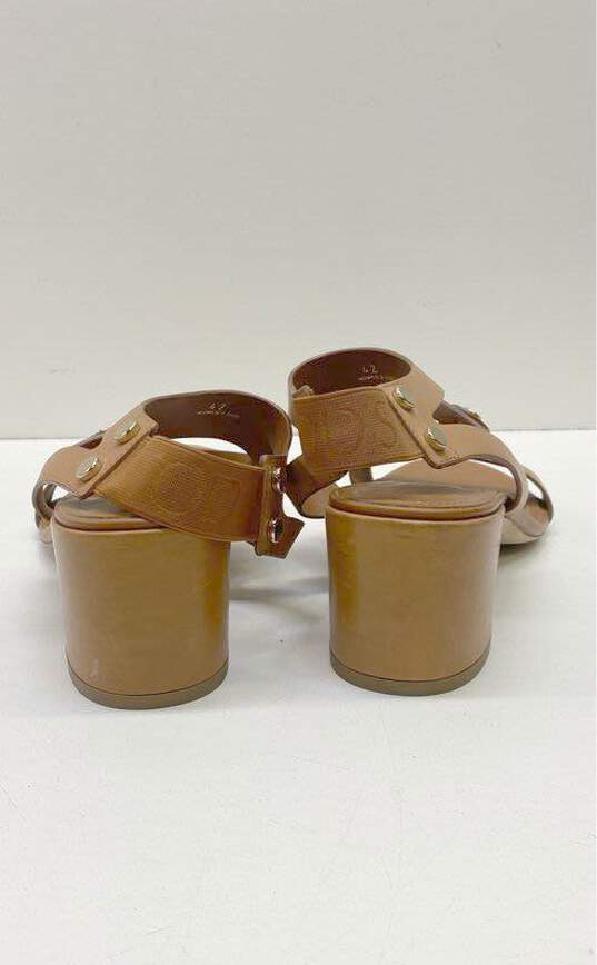Tod's Leather T Strap Cut Out Slingback Sandals Tan 10 image number 4