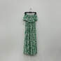 Womens Green Strapless Side Slit Floral Pullover Maxi Dress Size Small image number 1