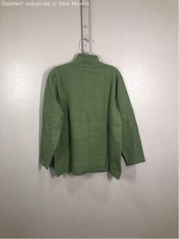 NWT Coldwater Creek Mens Green Texture Long Sleeve Zip Front Jacket Size Large alternative image