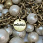 Designer Stella & Dot Gold-Tone Shiny Pearl Multi Strand Chain Necklace image number 3