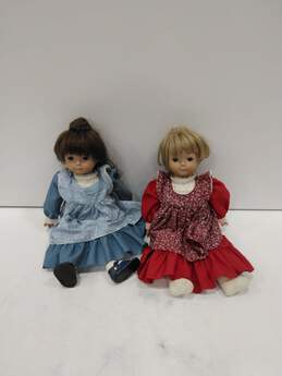 Pair of Vintage Porcelain Dolls