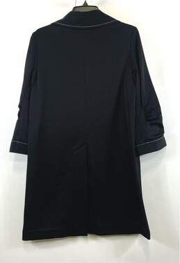 NWT Allen Schwartz Womens Black Pockets Notch Lapel Open Front Overcoat Size S alternative image
