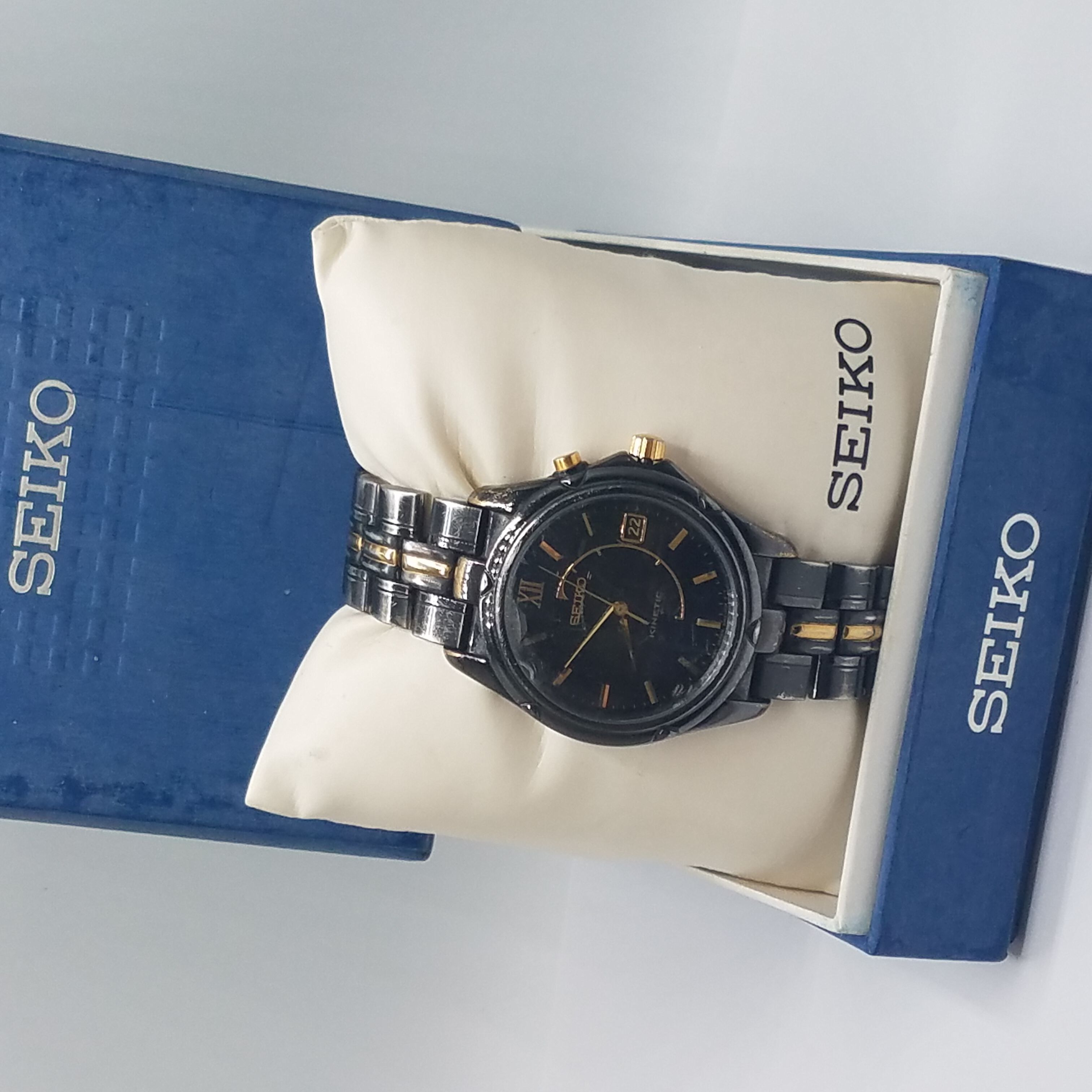 Seiko Kinetic 100 Black Ion Men's 43mm Dive Watch - Etsy