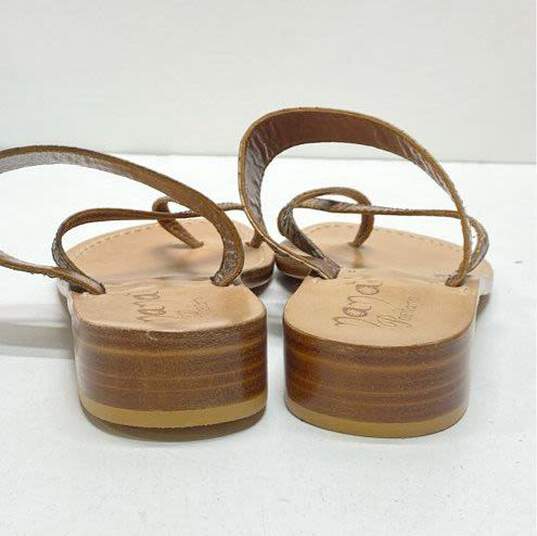 Nana Positano Leather Toe Wrap Sandals Brown 7.5 image number 4