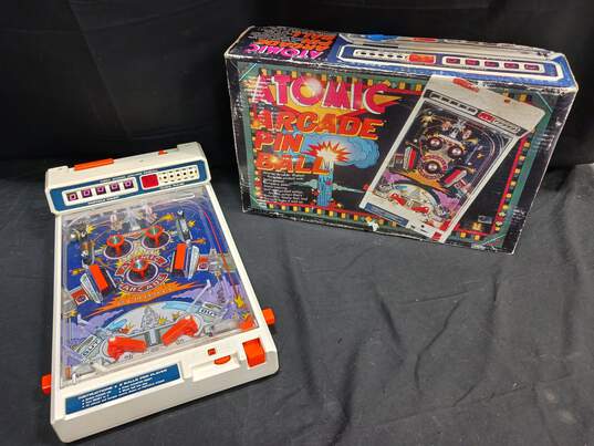 Vintage 1979 Atomic Arcade Pin Ball Game In Box image number 1