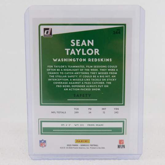 2020 Sean Taylor Donruss Press Proof Blue Washington Redskins image number 2
