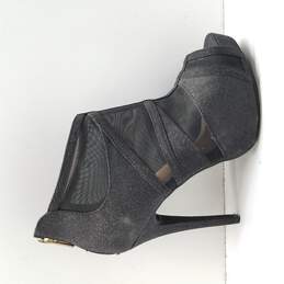 Guess Women's Black Glitter Platform Cage Heels Size 8