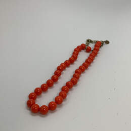 Designer Heidi Daus Orange Pearl Adjustable Chain Beaded Necklace alternative image