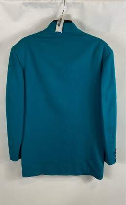 William B Womens Blue Shawl Lapel Single Breasted One Button Blazer Size 38 alternative image
