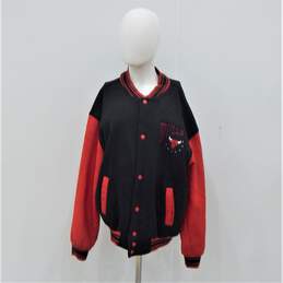 Vintage Chicago Bulls Fruit Of The Loom Cotton Blend Bomber Jacket Size Men's L alternative image
