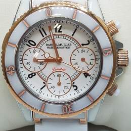 Daniel Muller DM-1005 Limited 37mm Multi-Dial Ceramic Quartz Watch 104.0g alternative image