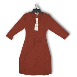 NWT Tommy Bahama Womens Mini Dress Surplice Neck 3/4 Sleeve Red Size Medium