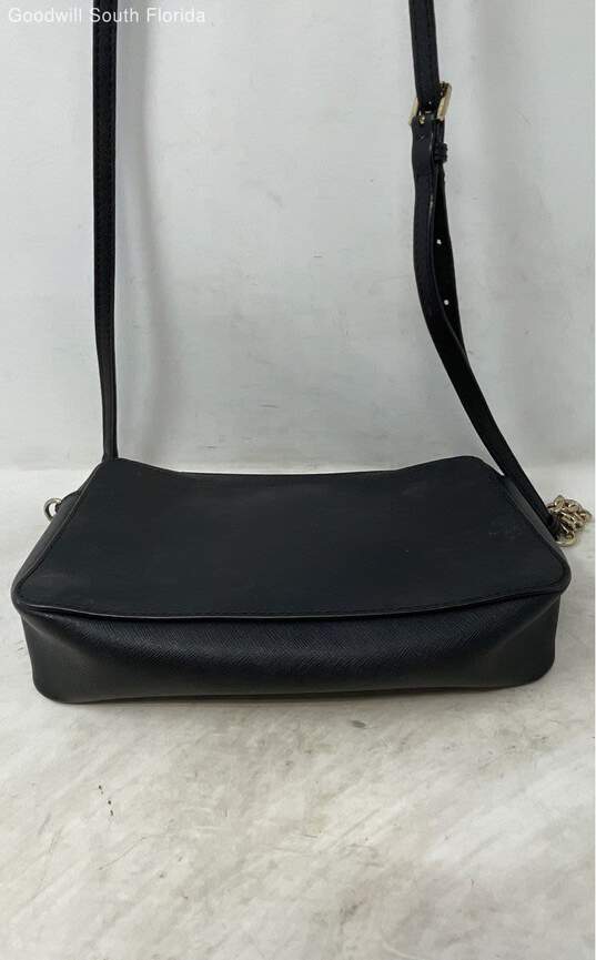 Michael Kors Womens Black Leather Adjustable Strap Crossbody Bag image number 3