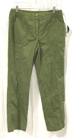 Karen Scott Petites Green Tummy Control Comfort Waist Capri Pants Size 10p W Tag