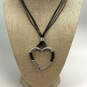 Designer Brighton Silver-Tone Leather Cord Heart Shape Pendant Necklace image number 1