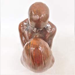2001 Royal Haeger Pottery Lovers Embrace Sculpture Copper Shimmer Glaze alternative image