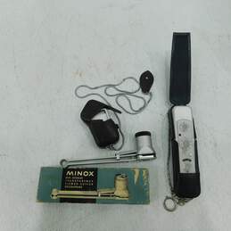 Minox C Subminiature Spy Film Camera w/ Transparency Viewer Cutter & Light Meter