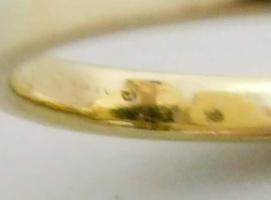 10K Yellow Gold Purple Spinel Aqua Tanzanite & Cubic Zirconia Swirl Ring 3.3g image number 5