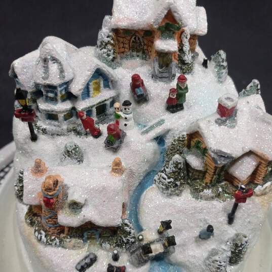Thomas Kinkade White Christmas Masterpiece Edition Village Sculpture image number 4